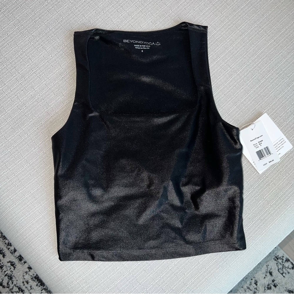 Beyond Yoga Shimmering Black Tank Top